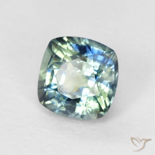 0.67 ct Multicolor Sapphire Stone, Natural Sapphire in Cushion-Cut Shape for Sale