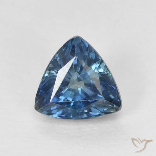 0.90ct Natural Teal Sapphire, Trillion, VS