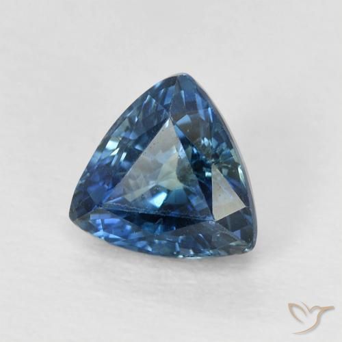 0.90 ct Multicolor Sapphire Stone, Natural Sapphire in Trillion Facet Shape for Sale