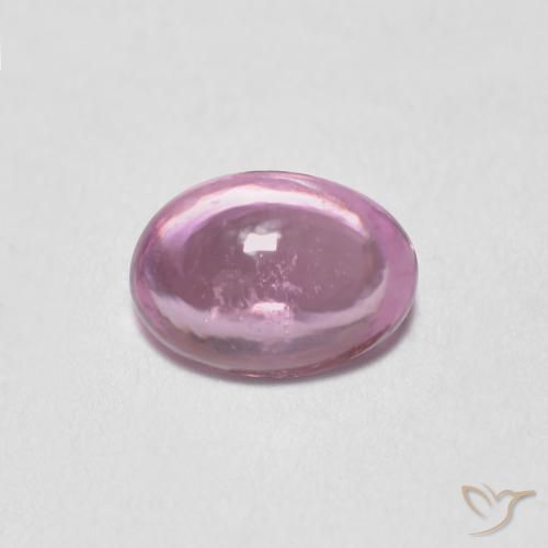 0.49 ct Pink Sapphire Stone, Natural Sapphire in Oval Cabochon Shape for Sale