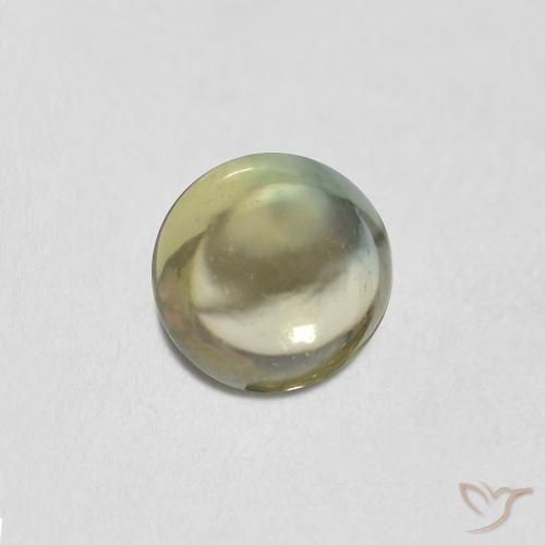 0.35 ct Multicolor Sapphire Stone, Natural Sapphire in Round Cabochon Shape for Sale