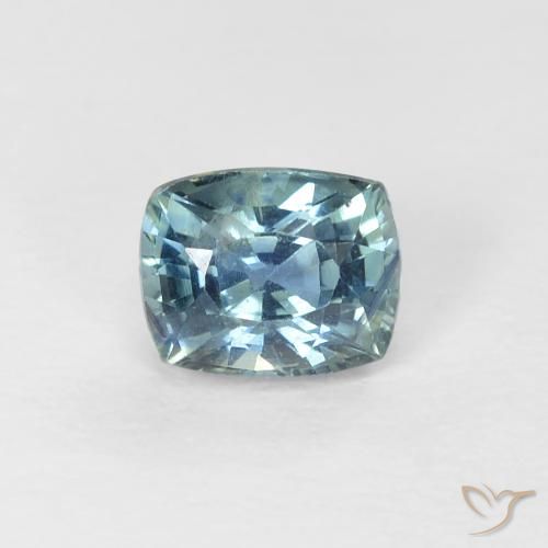 0.66ct Natural Teal Sapphire, Cushion, VVS-VS