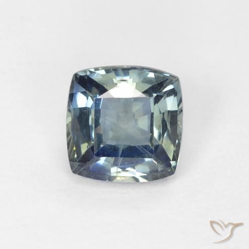 0.89ct Natural Teal Sapphire, Cushion, VS