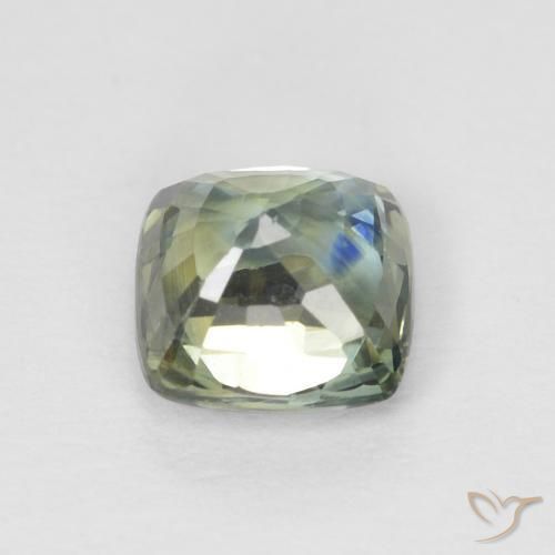 Sapphire Gemstone in 5 x 5 mm (calibrated) Size for Sale, Sapphire Stone in Medium Blue Green Color