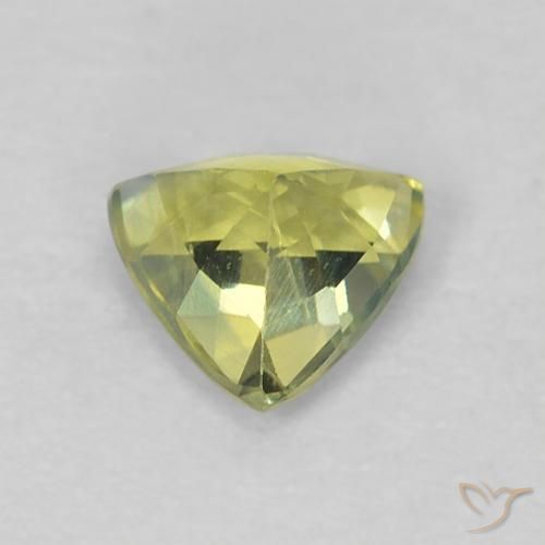 Sapphire Gemstone in 4.7 x 4.5 mm Size for Sale, Sapphire Stone in Yellowish Green Color