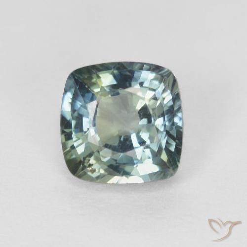 0.80ct Natural Teal Sapphire, Cushion, VS