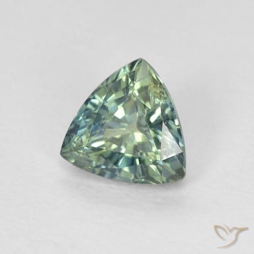 0.68 ct Multicolor Sapphire Stone, Natural Sapphire in Trillion Facet Shape for Sale