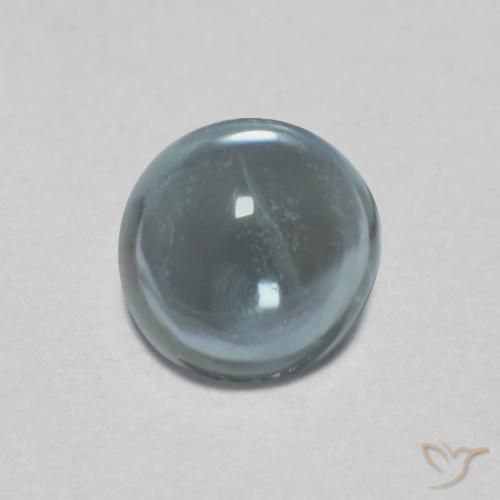 0.51 ct Loose Blue Sapphire, 4.4 mm Round Cabochon From Tanzania, Photo A