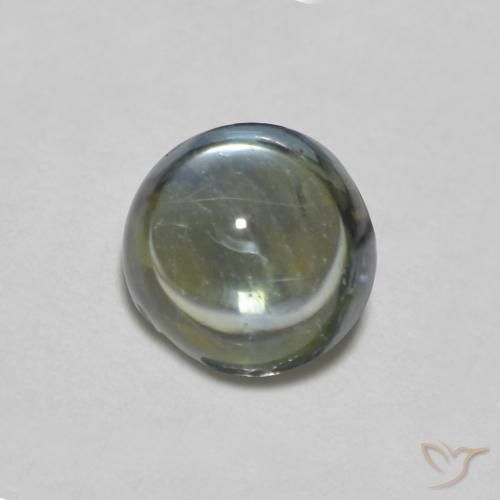 4,3mm runder blauer Saphir aus Tansania, Gewicht von 0,5 ct, natürlicher Edelstein in Transparent Reinheit, 1 Stück runder Saphir - Farbe: Blau-grün, Mohs-Härte von 9 Geeignet für den täglichen Gebrauch im Schmuck, Geburtsstein für September, Photo A