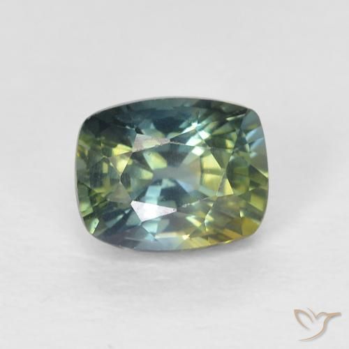 0.85ct Natural Multicolor Sapphire, Cushion, VVS-VS