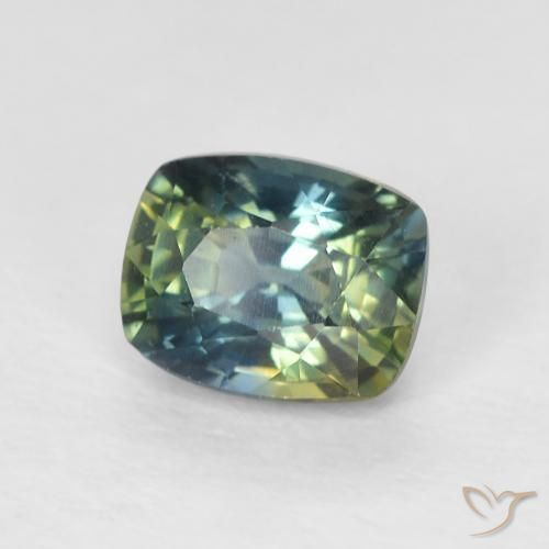 0.85 ct Multicolor Sapphire Stone, Natural Sapphire in Cushion-Cut Shape for Sale