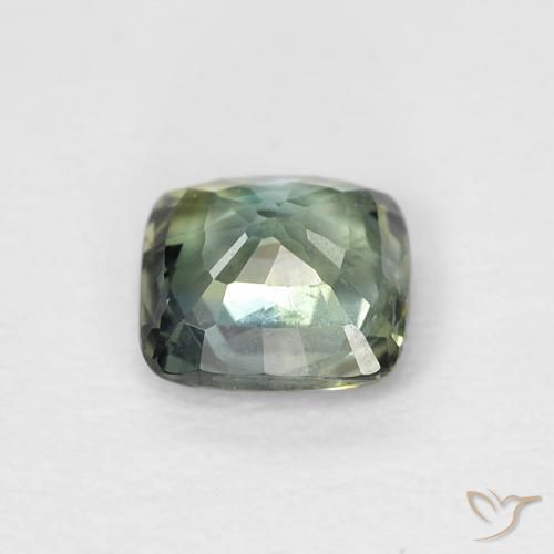Sapphire Gemstone in 4.8 x 4.8 mm Size for Sale, Sapphire Stone in Bluish Green Color