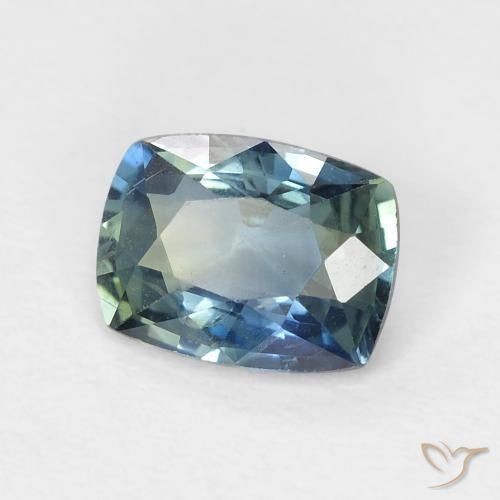 0.90 ct Multicolor Sapphire Stone, Natural Sapphire in Cushion-Cut Shape for Sale