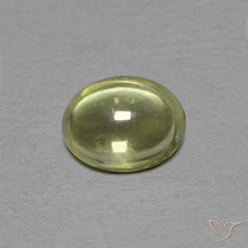 Zafiro amarillo suelto de 0,46 quilates, cabujón ovalado de 4,9 x 3,8 mm de Tanzania, Photo A