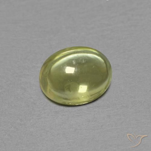 0.46 ct Yellow Sapphire Stone, Natural Sapphire in Oval Cabochon Shape for Sale