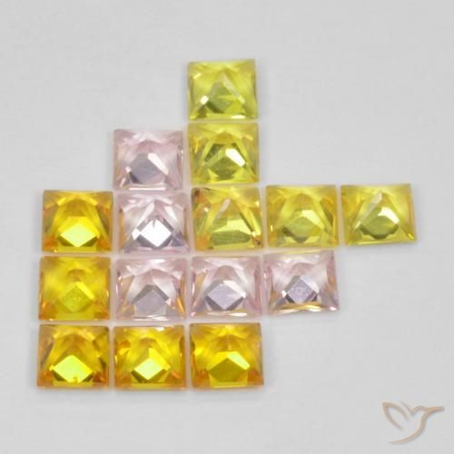 Sapphire Gemstones in 2.8 x 2.8 mm Size for Sale, Sapphire Stones in Multicolor Color