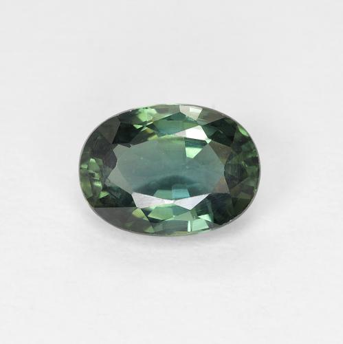 Zaffiro Ovale sfaccettato da 1,18 ct dal Madagascar, dimensione 7,1 x 5,2mm, purezza VS, pietra preziosa naturale Riscaldato, Zaffiro 1pc in colore Fresco verde foresta, durezza Mohs di 9 adatto per gioielli da indossare ogni giorno, Pietra della saggezza, Photo A