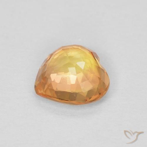 Sapphire Gemstone in 4.8 x 4.7 mm Size for Sale, Sapphire Stone in Intense Orange Color