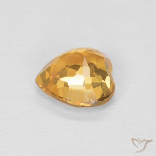 Sapphire Gemstone in 4.7 x 4.7 mm Size for Sale, Sapphire Stone in Medium Orange Color