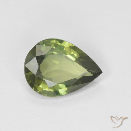 1.18ct Natural Forest Green Sapphire, Pear Shape, VS