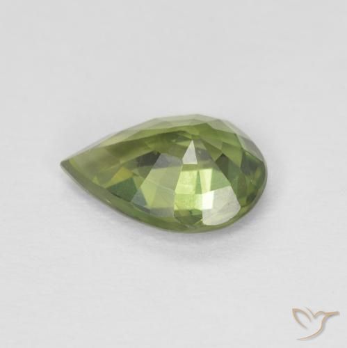 Sapphire Gemstone in 8 x 6 mm (calibrated) Size for Sale, Sapphire Stone in Forest Green Color