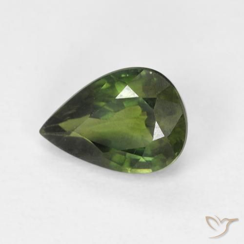 1.03ct Natural Forest Green Sapphire, Pear Shape, VS