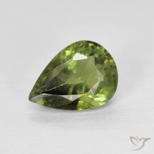 0.97ct Natural Medium Dark-Green Sapphire, Pear Shape, VS