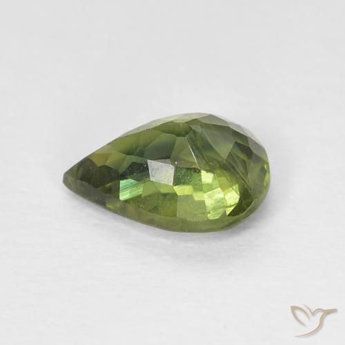 Sapphire Gemstone in 7 x 5 mm (calibrated) Size for Sale, Sapphire Stone in Medium Dark-Green Color