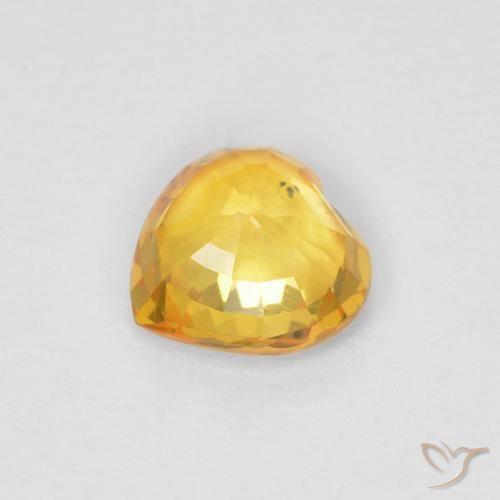 Sapphire Gemstone in 4.8 x 4.7 mm Size for Sale, Sapphire Stone in Medium Golden Color