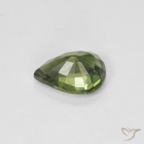 Sapphire Gemstone in 7 x 5 mm (calibrated) Size for Sale, Sapphire Stone in Earthy Green Color
