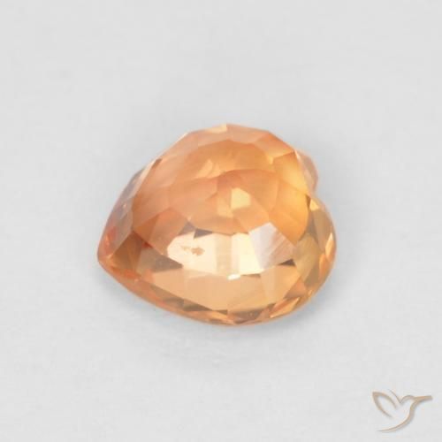 Sapphire Gemstone in 4.8 x 4.7 mm Size for Sale, Sapphire Stone in Bright Orange Color