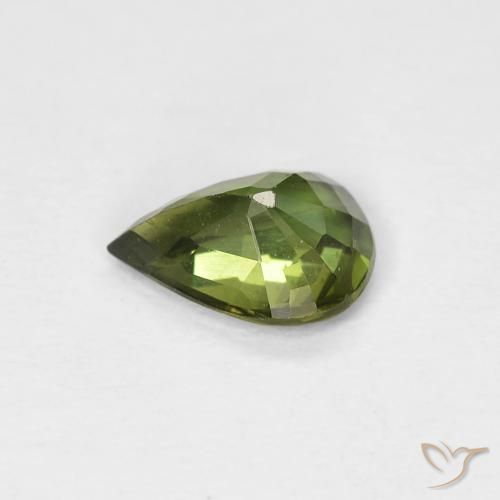 Sapphire Gemstone in 7 x 5 mm (calibrated) Size for Sale, Sapphire Stone in Yellowish Green Color