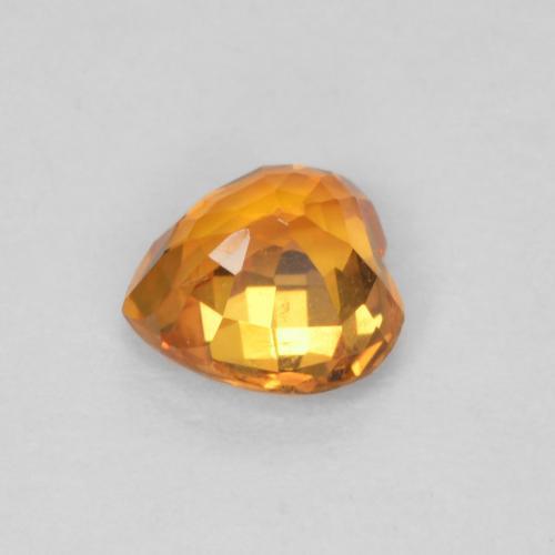 Sapphire Gemstone in 4.5 x 4.4 mm Size for Sale, Sapphire Stone in Apricot Orange Color