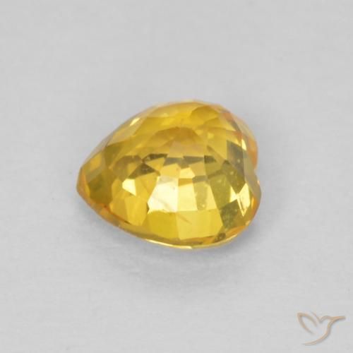 Sapphire Gemstone in 4.8 x 4.7 mm Size for Sale, Sapphire Stone in Golden Color
