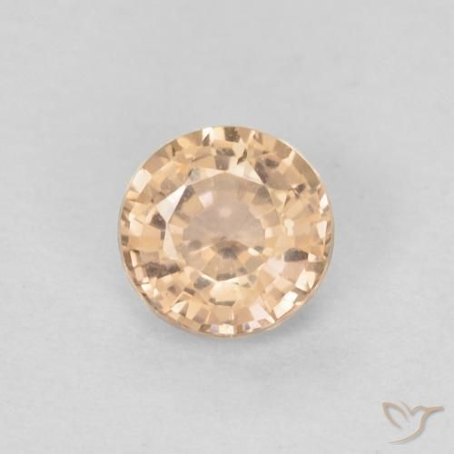 0.39 ct Orange Sapphire, 4.3 mm Round Cut From Tanzania, Photo A