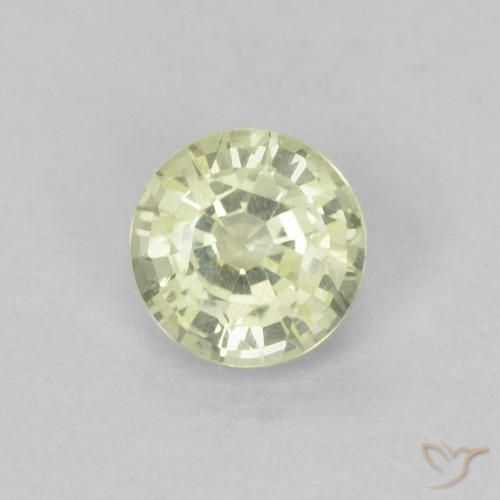 0.37ct Natural Greenish White Sapphire, Round, VVS