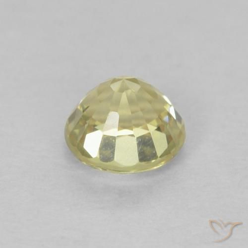Sapphire Gemstone in 4.5 mm (calibrated) Size for Sale, Sapphire Stone in Medium Light-Yellow Color