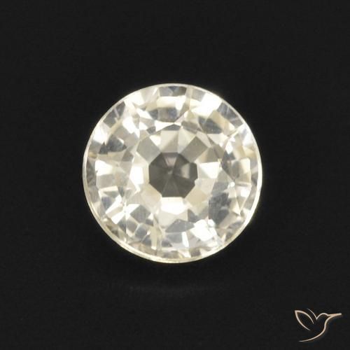 0.47ct Natural Light Yellow Sapphire, Round, VVS