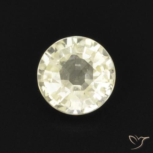 0,47 ct loser gelber Saphir, 4,5 mm Rundschliff aus Tansania, Photo A