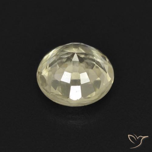 Sapphire Gemstone in 4.5 mm (calibrated) Size for Sale, Sapphire Stone in Pale Yellow Color