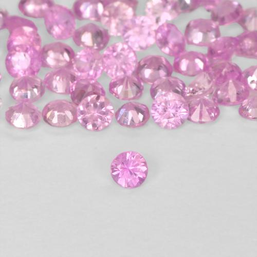 0.02 ct Pink Sapphire Gemstone, Sapphire Gem in Diamond-Cut Shape for Sale.