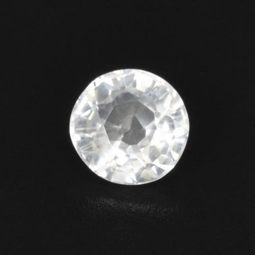 Saphir Blanc round facet 4,5mm de Tanzanie, poids de 0,43 ct, pierre gemme naturelle Chauffé de pureté vvs-vs, 1 pièce de saphir, couleur : Blanc, dureté de Mohs de 9 convient aux bijoux de tous les jours, pierre de sagesse, Pierre de naissance de septembre, Photo A