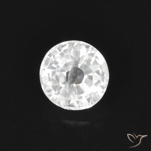 0.50ct Natural White Sapphire, Round, VS