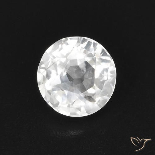 Zaffiro bianco taglio rotondo da 0,7 ct dalla Tanzania, dimensione 5mm, pietra preziosa naturale Riscaldato , purezza VS, Zaffiro Sfaccettatura rotonda da 1 pz, durezza Mohs di 9 adatto per gioielli da indossare ogni giorno, Anno della pietra preziosa della tigre, Photo A