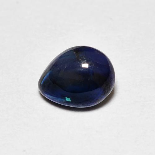 Zafiro Azul Pera de 5,4 x 4,2mm de Madagascar, peso de 0.6 ct, piedra preciosa natural Caliente en Transparente Clarity, Zafiro Cabujón Pera de 1 pieza - Color: Azul marino, dureza Mohs de 9 Adecuado para joyas de uso diario, Jueves de piedras preciosas, Photo A