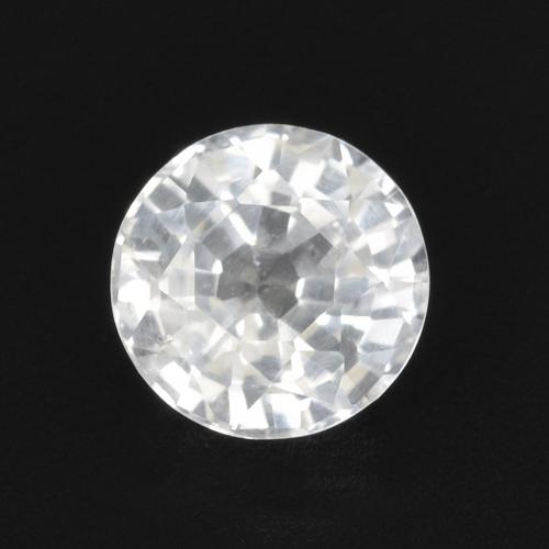 5mm Zaffiro bianco Sfaccettatura rotonda dalla Tanzania, peso di 0,67 ct, pietra preziosa naturale Riscaldato in purezza VVS-VS, Zaffiro 1pz - il colore è Bianco, durezza Mohs di 9 adatto per gioielli da indossare ogni giorno, Pietra zodiacale Toro, Photo A