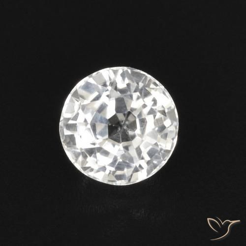 0.43 ct White Sapphire, 4.2 mm Round Cut From Tanzania, Photo A
