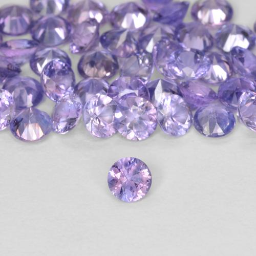 0.11 ct Violet Sapphire Gemstone, Sapphire Gem in Diamond-Cut Shape for Sale.