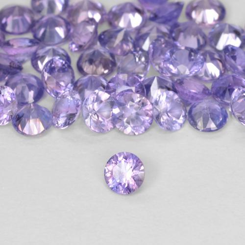 0.11 ct Violet Sapphire Stone, Natural Sapphire in Diamond-Cut Shape for Sale