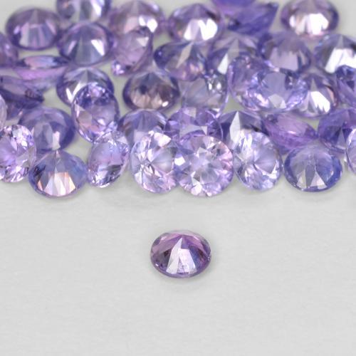 Sapphire Gemstone in 2.9 mm (calibrated) Size for Sale, Sapphire Stone in Light Pinkish Violet Color